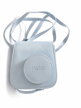 Instax Pastel Blue Camera Crossbody Case with Strap